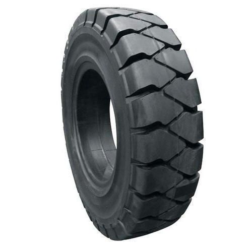 Black Color Round Solid Rubber Forklift Tyres