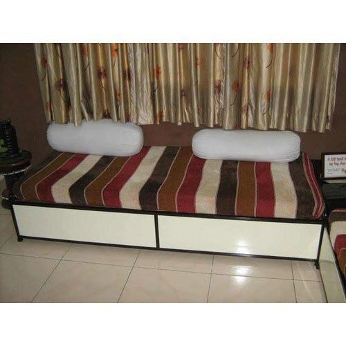 Silver Size: 6 Feet X 2.5 Feet Wood Stylish Diwan Storage Sofa, Living Room