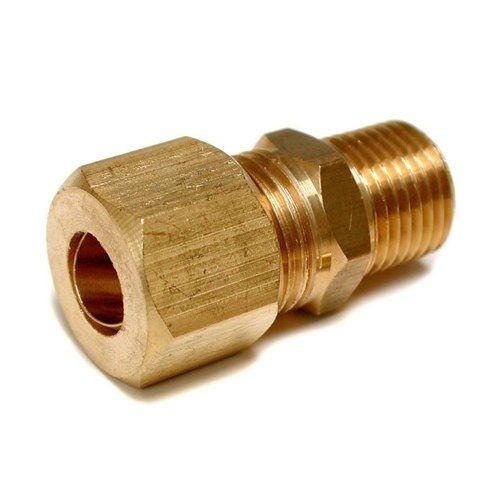 Color Golden Brass Male Connector For Industrial Use