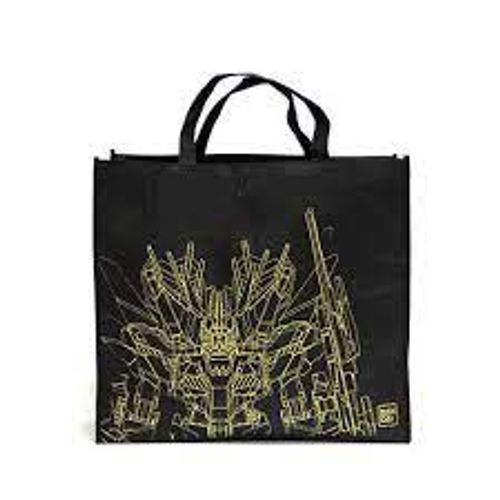 Large Size Screen Printing Cotton Material Black Non Woven Bag Handle Length: 3 Inch (In)