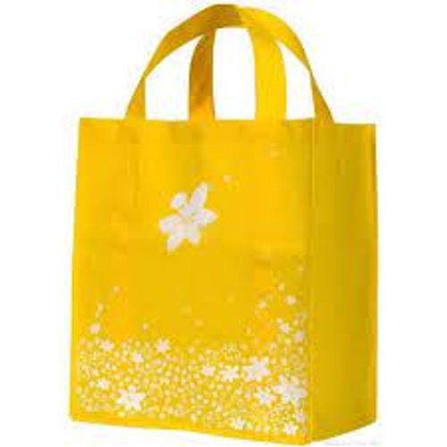 Large Sized Light Weight With Handle Yellow Non Woven Bag Handle Material: Cotton