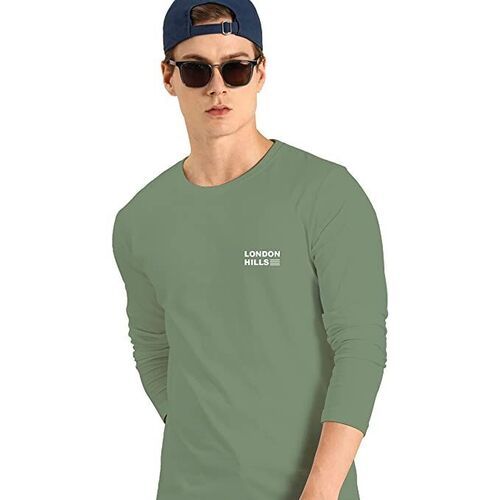 Stylish And Comfortable 100% Pure Cotton London Hills Men'S Round Neck Full Sleeve T-Shirt Age Group: Adult