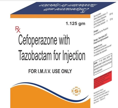 Cefoperazone With Tazobactam For Injection,1.125 Gram Cutting Thickness: 1 Or Above Millimeter (Mm)