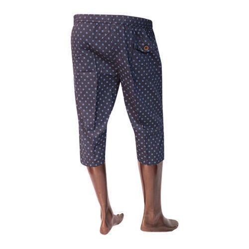 Classic Casual Wear Printed Knee Length Breathable Cotton Capri For Men
