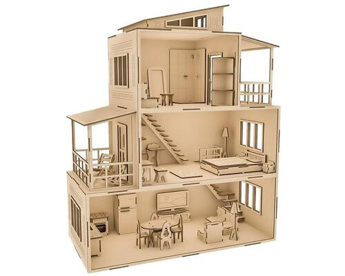 Doll House With Set Of 31 Miniature Furniture Educational Toys Age Group: 2 To 12