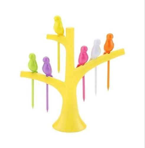 Plastic Fruit Fork Tree Shape, For Kitchen, Size: Regular