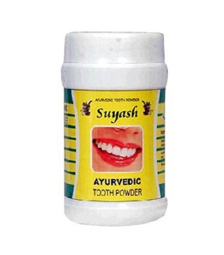 Ayurvedic Herbal Tooth Powder - 50 Grams, Natural Mint Flavor, Easy to Use, White Bristle