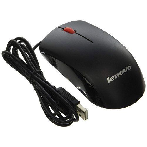 Pvc Optical Sensor Lenovo Wired Usb Black Mouse