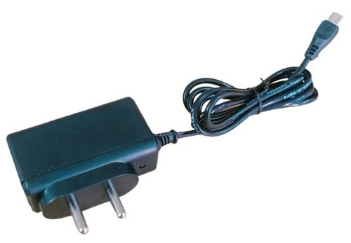 Plastic And Rubber Body Mobile Phone Fast Charger - 1 Meter Long, Black Color, 5V 1.5A | Compatible with Android, Apple & Samsung Devices, LED Indicator