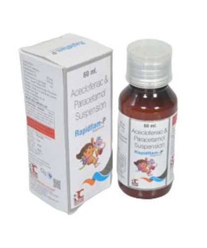Rapidflam-P Aceclofenac And Paracetamol Fever And Pain Reliever Pediatric Oral Suspension
