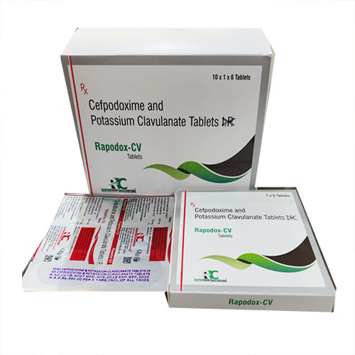 Automatic Rapodox-Cv Cefpodoxime And Potassium Clavulanate 325 Mg Antibiotic Tablets