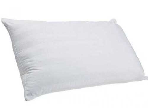 Soft Breathable Pure Cotton Material Plain Pillow For Home - Cotton, Standard Size, White, 450g Weight | Ideal for Back and Stomach Sleepers, Maximum Head and Neck Support