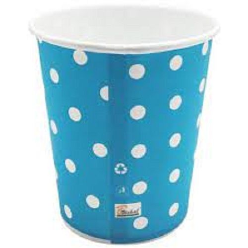 Eco-Friendly Round Blue And White Disposable Paper Cup  Size: Small