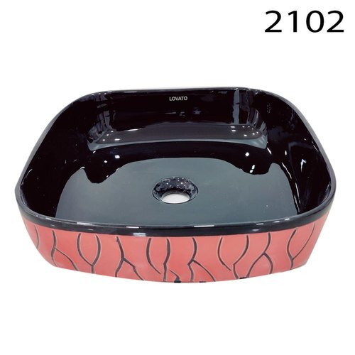 Printed Ceramic Table Top Wash Basin - Color: Any Color