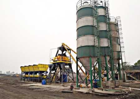 Gray Ready Mix Inline Concrete Plant