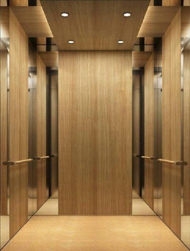 Stainless Steel 6 Wooden Finish Elevator Cabin, For Residential Elevators