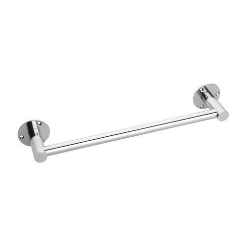 Silver  24 Inch Size Stainless Steel Glossy Finished Straight Wall Bathroom Towel Rod