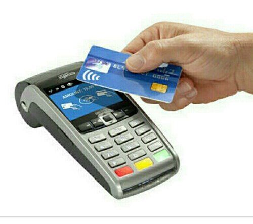 Black And Grey Cashless Secure Quick Transactions Card Swipe Machine