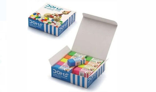 Rubber Doms Eraser With Soft And Smooth Durable Rectangular Printed Cover