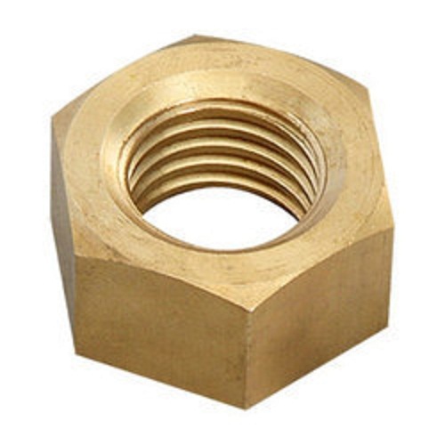 Rust Free Brass Hex Nuts - 1.5cm Length, 2.5mm Width, Golden Color | Durable, Hexagonal Design for Impact Resistance in Machinery Assemblies