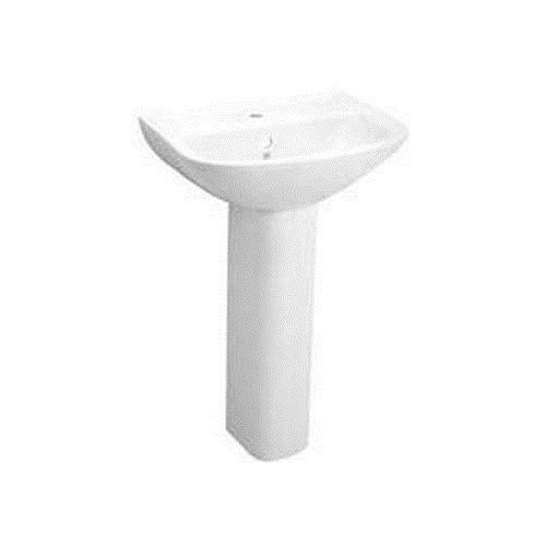 White Square Shape 10-12 Kg Floor Mounted Polished Bathroom Ceramic Wash Basin