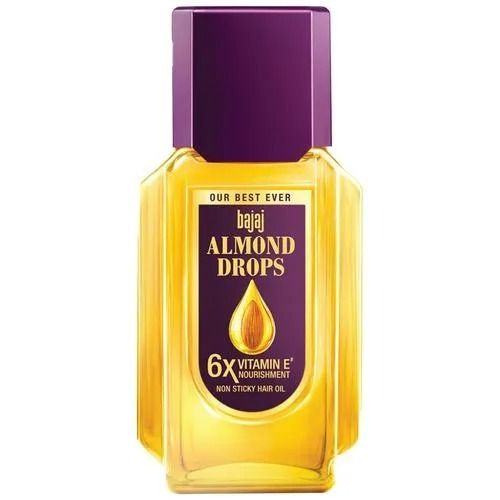 6 X Vitamin E Nourishment Non Sticky Almond Drops Hair Oil, 95ml Pack