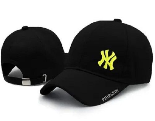 Black Adjustable And Comfortable Designer Soft Cotton Baseball Cap