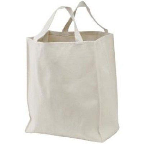 Florence Creative Natural Cotton Plain Cloth Loop Handled Carry Bags