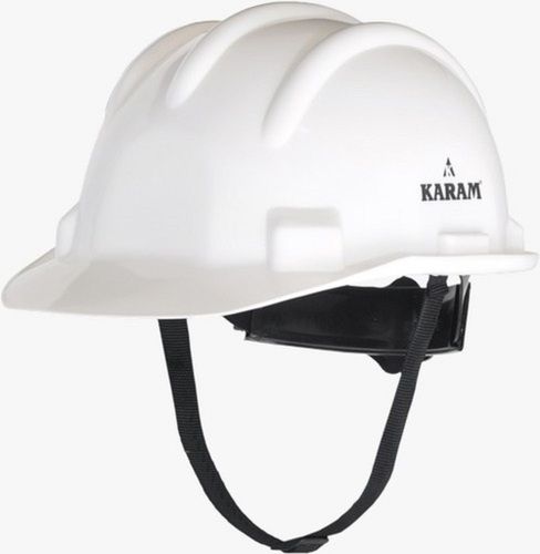 White Plastic Fire Resistant Waterproof Multipurpose Safety Helmet With 8 Months Warranty