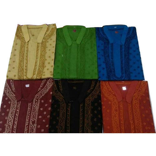 MultiColor Mens Colored Chikankari Kurta