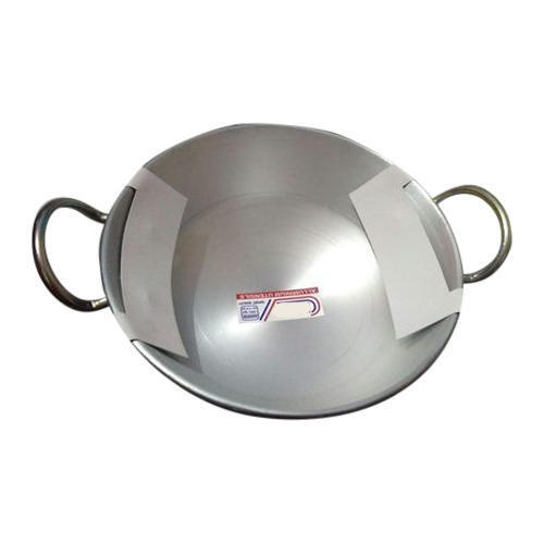 Chrome Finished Rust Proof Aluminum Lightweight Non Stick Kadai For Cooking