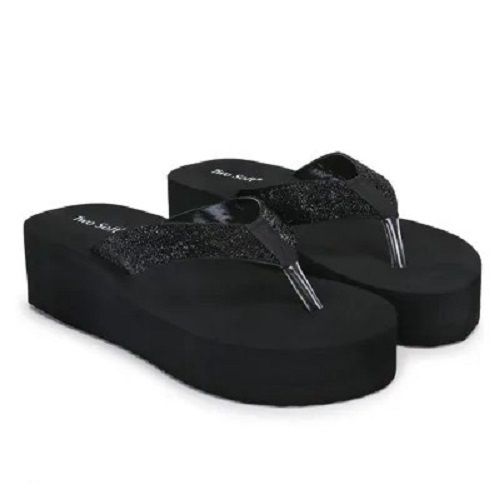 Comfortable Slip On Fancy Medium Heel Slipper For Ladies 