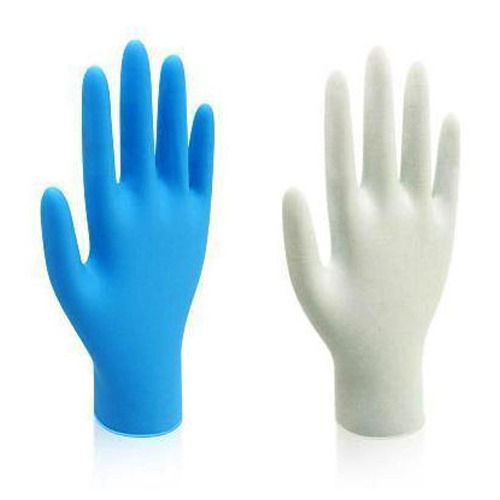 Disposable Soft Smooth Biodegradable White And Blue Surgical Gloves