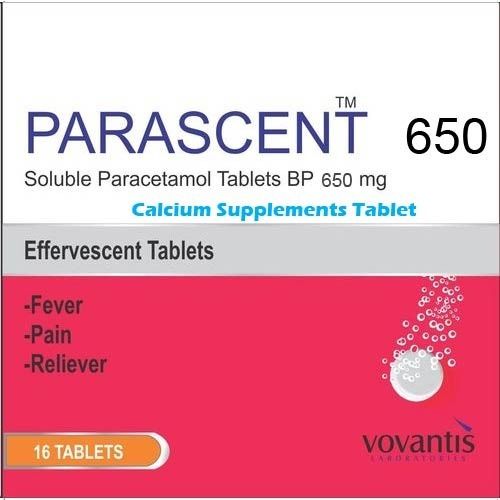 Effective For Fever And Pain Soluble Paracetamol Tablet 650 Mg, 16 Tablet