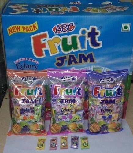 Fat Free Gluten Free Soft And Sweet Multi Color Abc Toffee With Fruit Jam Flavor Pack Size: 50 Piece