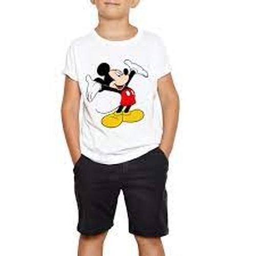 White Kids Printed T-Shirt