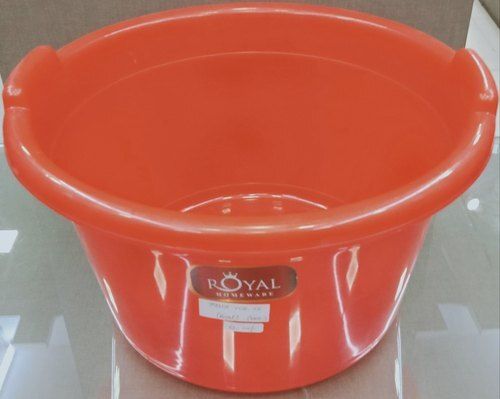 Leak And Scratch Resistance Fine Finish Durable Round Red Plastic Tub