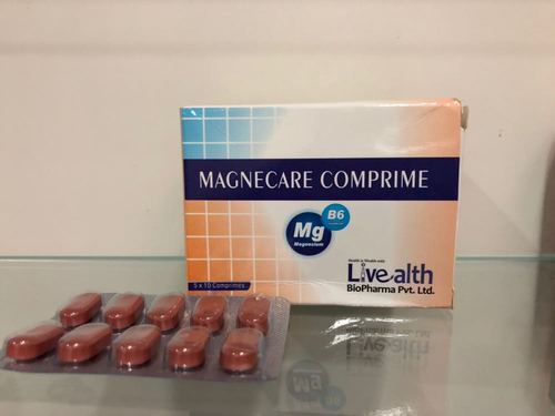 Magnecare Comprime Mg B6 Tablet Shelf Life: 7 Months