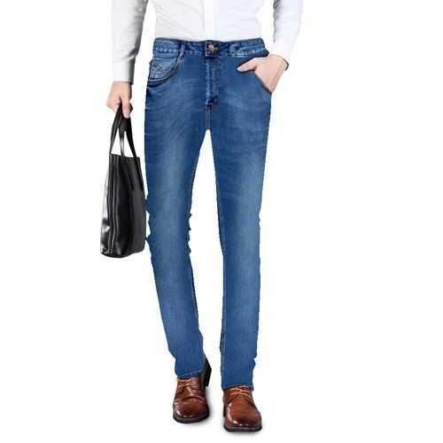 Men Skin Friendly And Breathable Full Length Blue Denim Jeans  Age Group: >16 Years