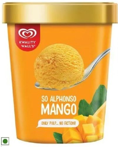 Sweet And Delicious Eggless Alphonso Mango Flavored Kwality Wall Ice Cream 