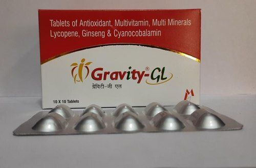 Tablets Of Antioxidant, Multivitamin, Multi Minerals Lycopene, Ginseng & Cyanocobalamin Gravity-Gl