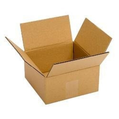 11.4x11.4x5.1cm Square Plain Kraft Paper Corrugated Cardboard Box For Home Appliance Packaging - Kraft Paper Material, Strong Corrugated Structure, Recyclable Design, Eco-friendly Brown Finish