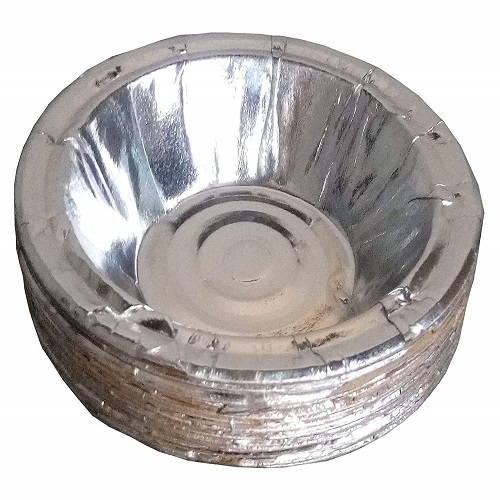 50 Pieces Pack Waterproof And Lightweight Disposable Dona - Medium Size, Silver Color, Paper Material | Leak-Proof Design, Compostable Crop Fiber