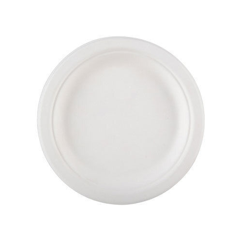 Biodegradable Plain Round Disposable Paper Plate, 6 Inches Diameter