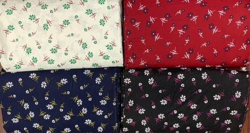 Casual Wear Lightweight Wrinkle Resistant Printed Rayon Unstitched Fabric