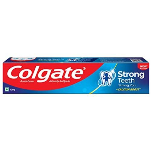 Colgate Strong Teeth Anticavity Toothpaste - With Amino Shakti Formula, Provides Fresher Breath, 200 G