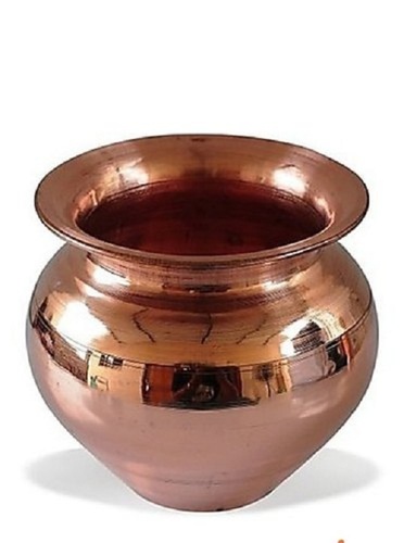 Glossy Finish Copper Kalash Lota