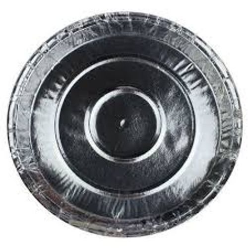 Durable Eco Friendly Biodegradable Disposable Silver Plain Paper Plates 