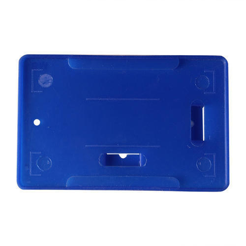 Easy Replacement Unbreakable Superior Finish Blue Rectangular Card Holder - Solid Plastic, 3-5 Inch Size, Lightweight, Portable, Crack & Scratch Resistant