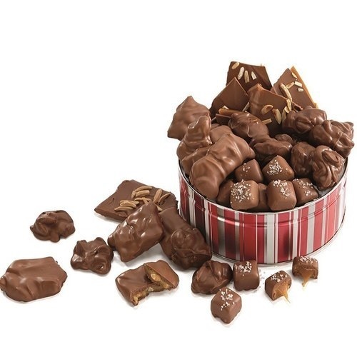 Dark Black Heavenly Pure Delightful Caramel Choco Chucks Chocolate Candy